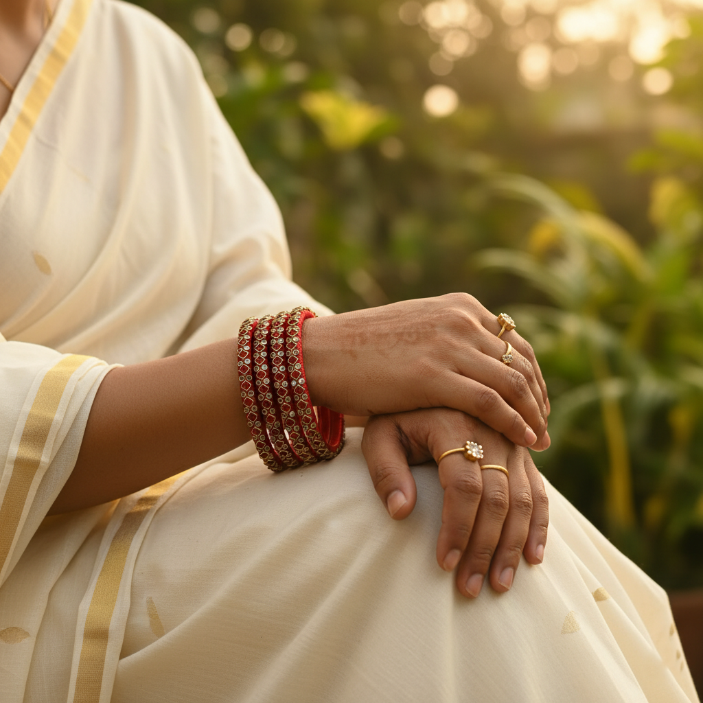 Red Silk Thread Bangles