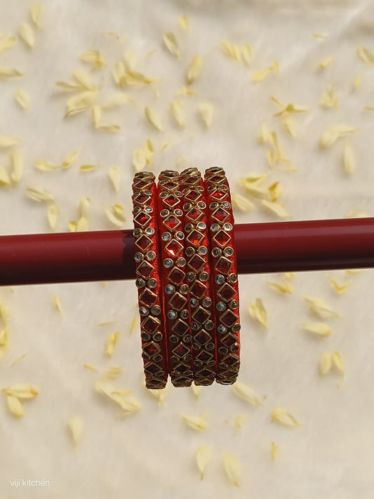 Red Silk Thread Bangles